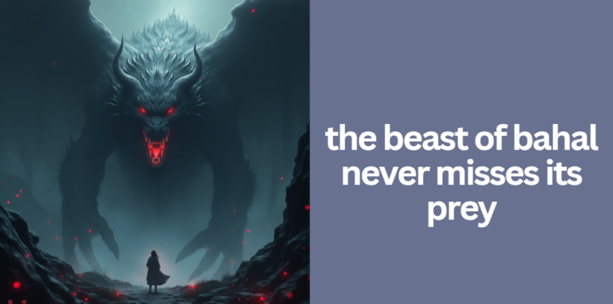 the beast of bahal never misses its prey
